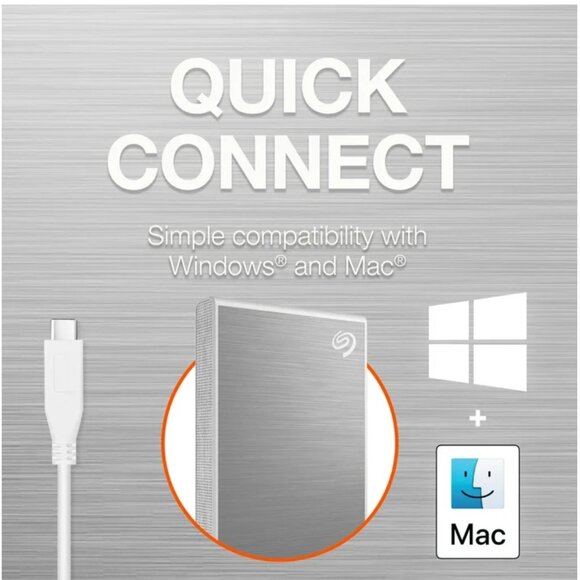 Seagate Hard Drive- One Touch SSD 1TB External SSD Portable - Silver *BNIB* - Picture 6 of 8